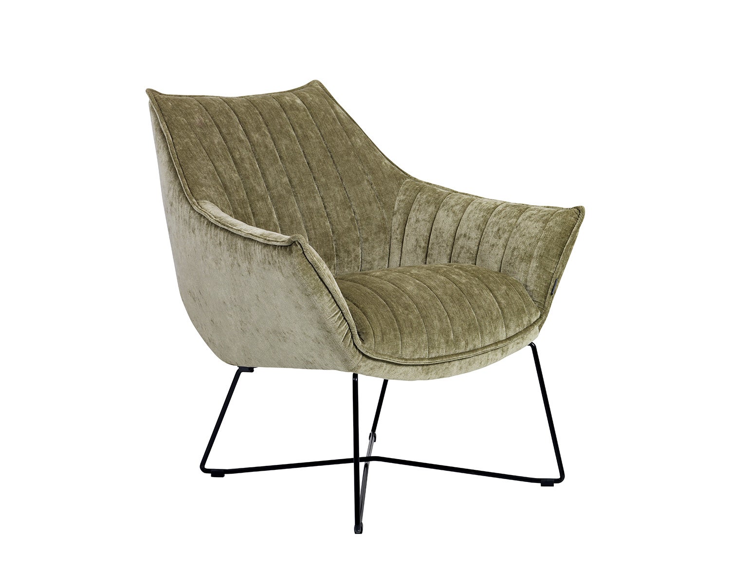 Egon fåtölj med dekorsöm tyg Eros Seagrass