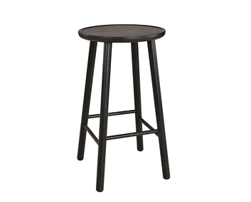 ZigZag barpall 63 svartbetsad ask