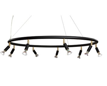 Star Rund Taklampa Svart Strukturlack