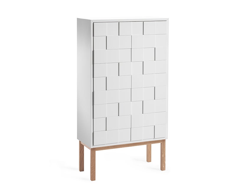 Collect 2010 Skåp Högt | Vit / Vitoljad Ek