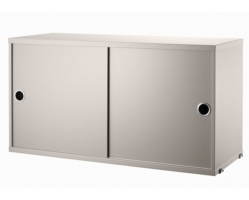 String Skåp med skjutdörrar 78x30 Beige