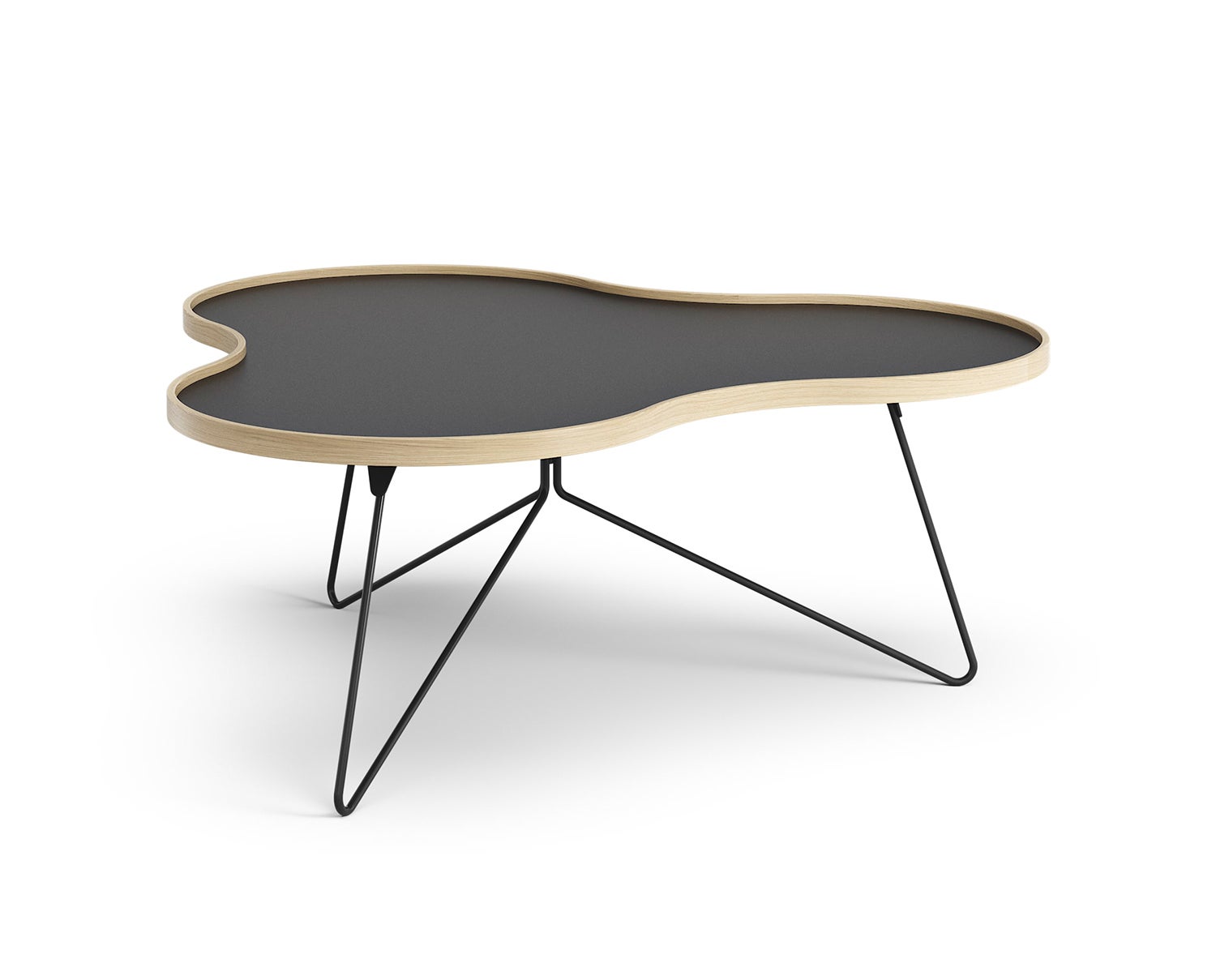 Flower-Table-114x107-Black-Laminate-Oak-Black-Metal-H45
