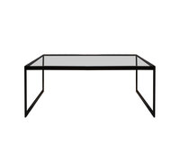 Square Soffbord 122 Svart / Glas