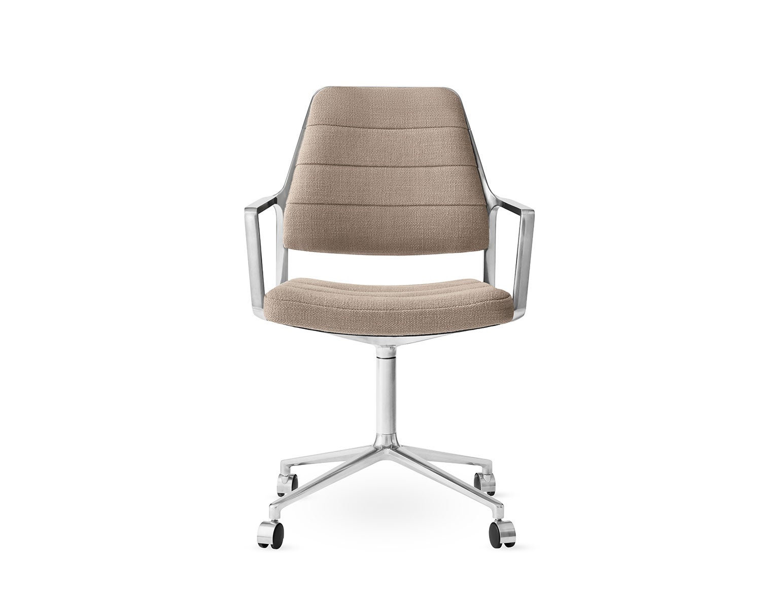 Vipp-455-Swivel-Chair-Dark-Sand-Textile-Castors