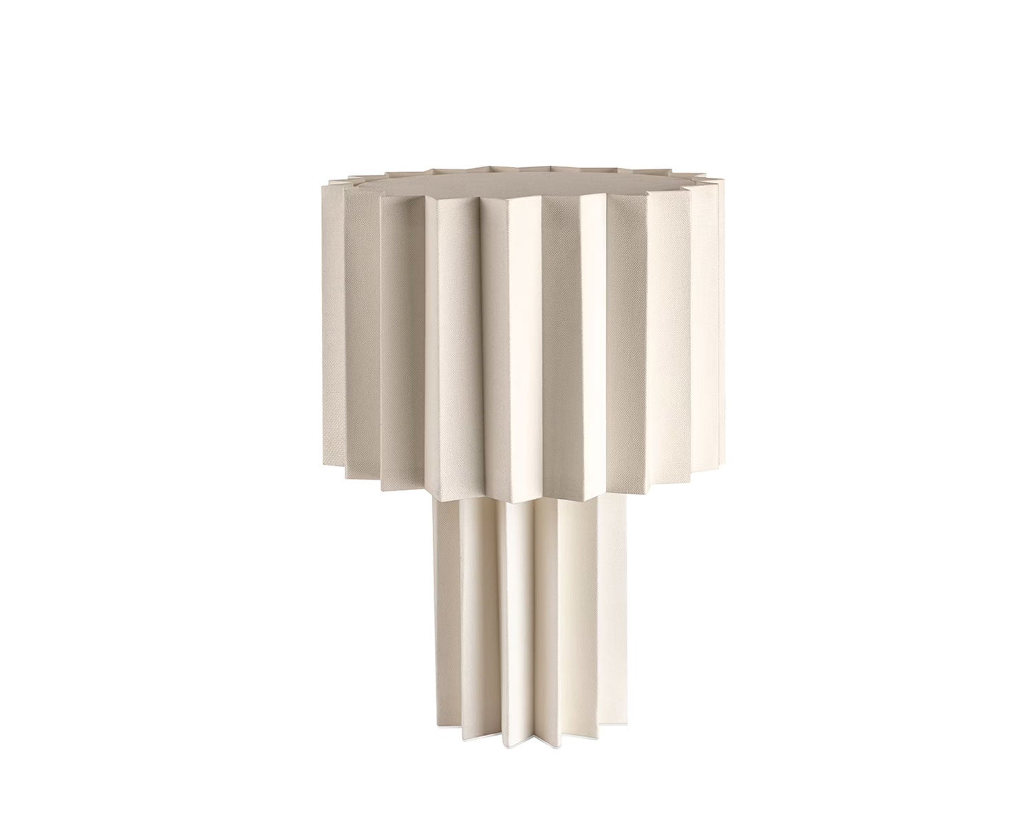 Plissé bordslampa vit från Örsjö Belysning