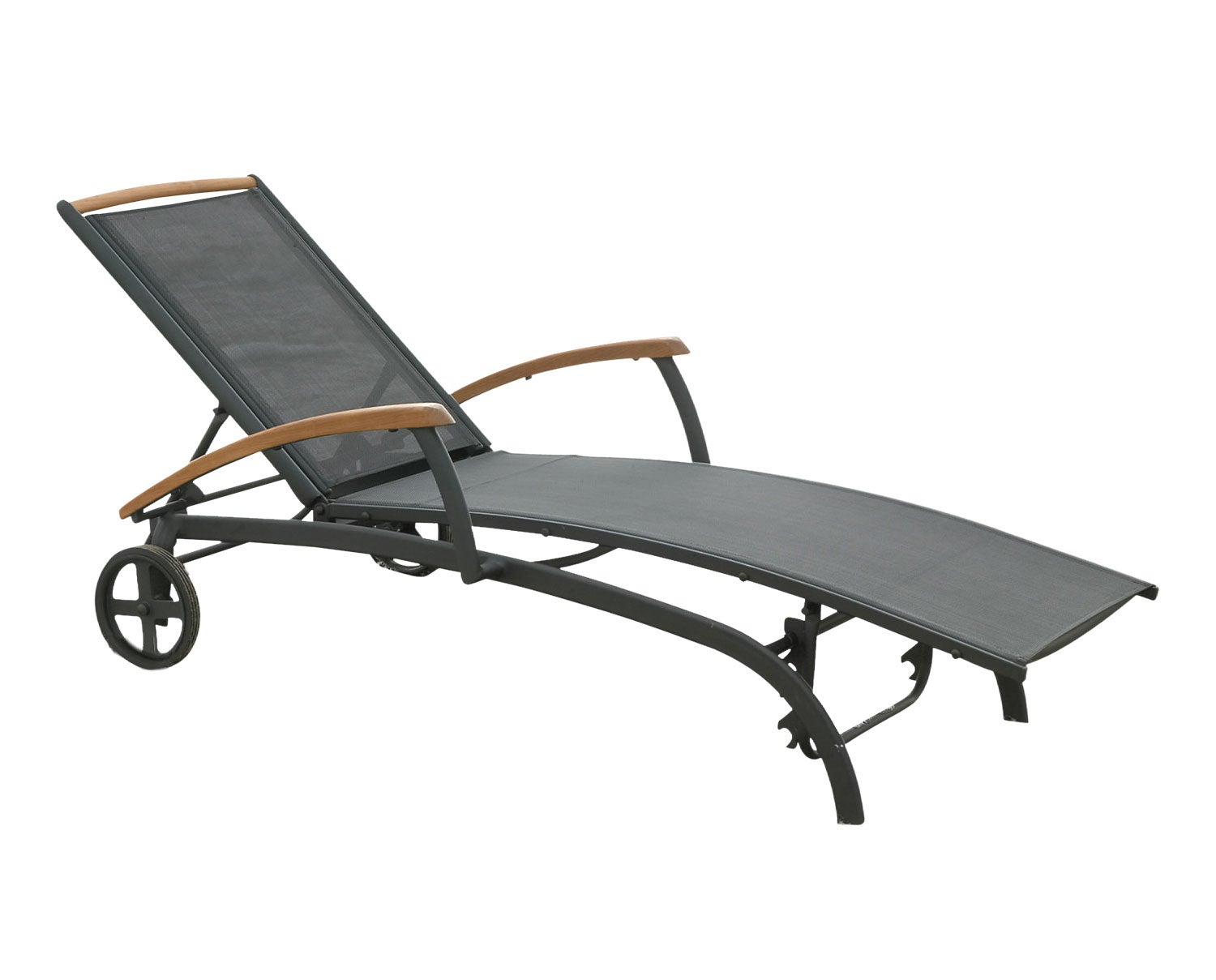 Andy Vilsäng Svart / Teak Brafab