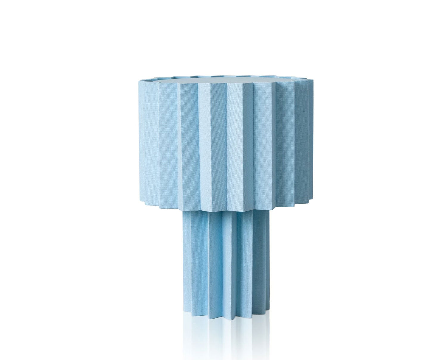 Plissé bordslampa pale blue från Örsjö Belysning