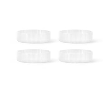 Ripple Skål 4-pack Frosted