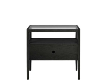 Spindle Sängbord Svart Ek