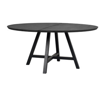 Carradale matbord runt 150 cm, svart ask, ben A | Rowico