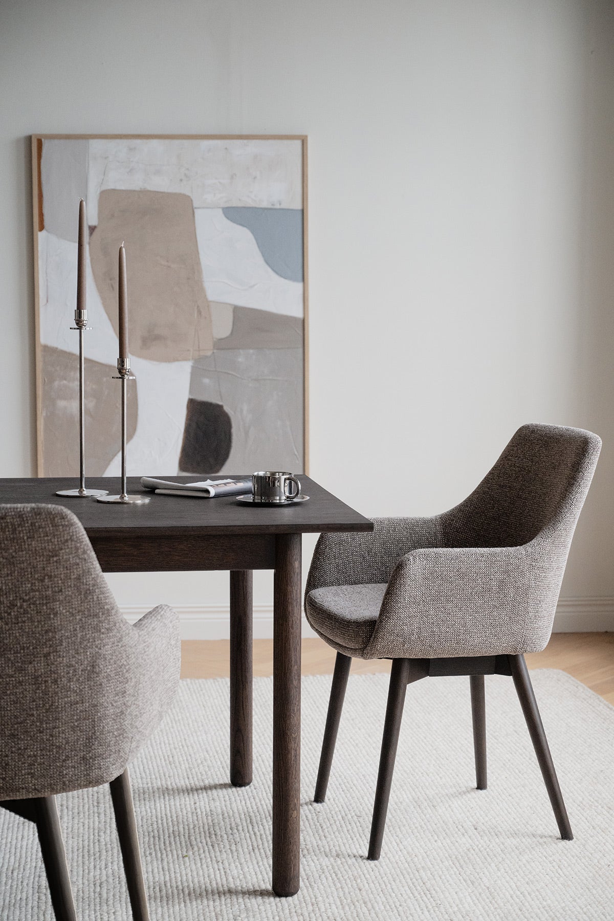 Rowico-Denley-Arm-Chair-Dark-Beige-Brown-Oak-Lifestyle