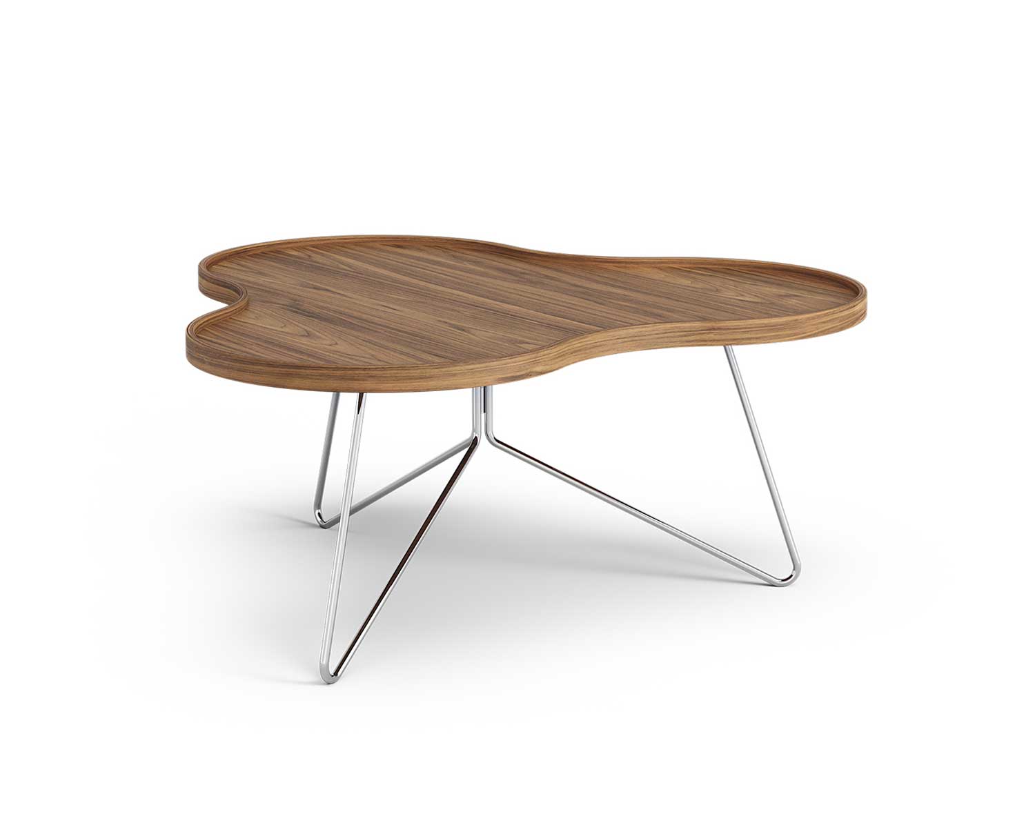 Flower-Mono-Table-90x84-Walnut-Chrome-Metal-H39
