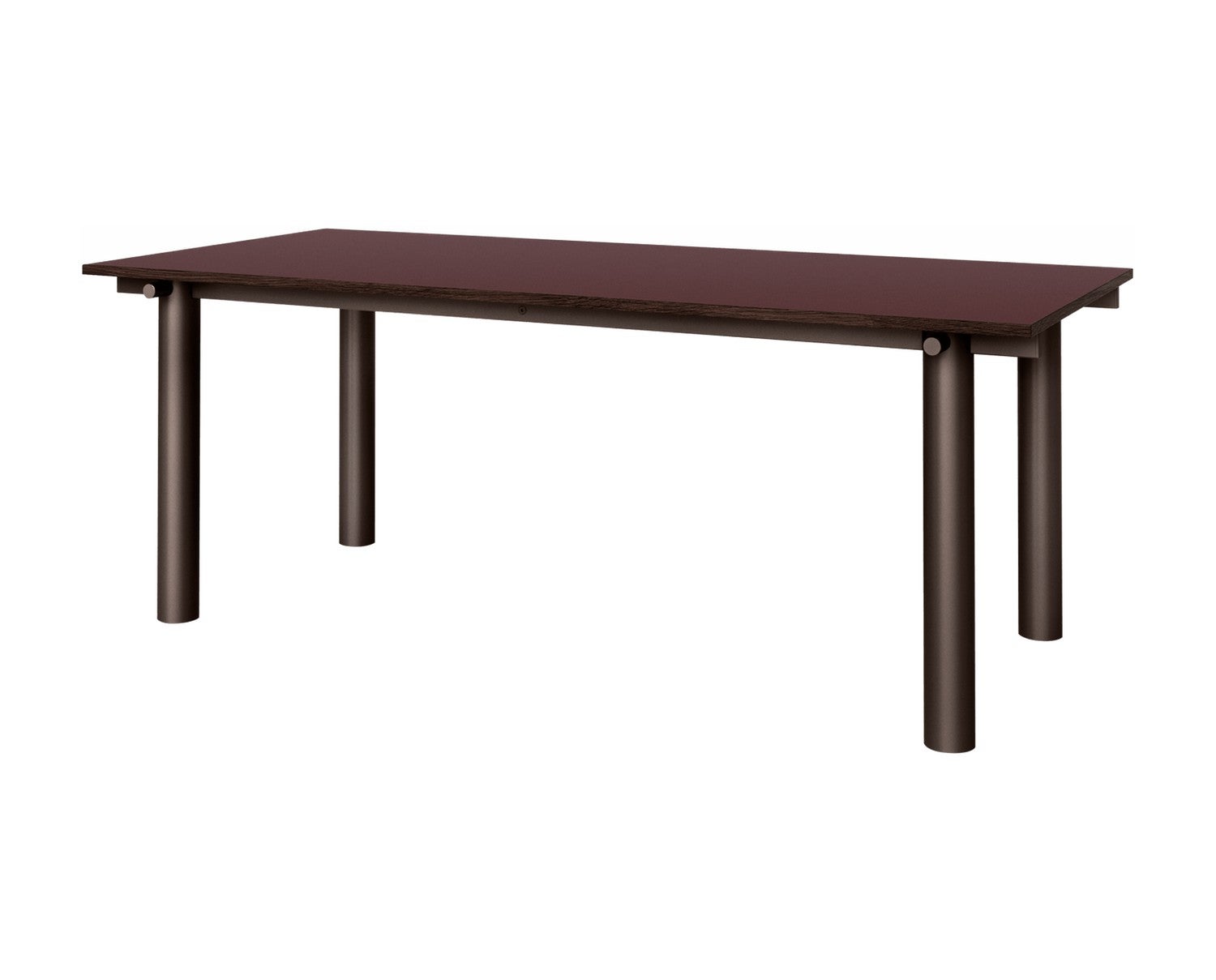 Ferm-Living-Atura-Matbord-200x90-Dark-Chocolate-Burgundy-Linoleum-2c
