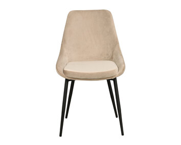 Sierra stol i beige sammet