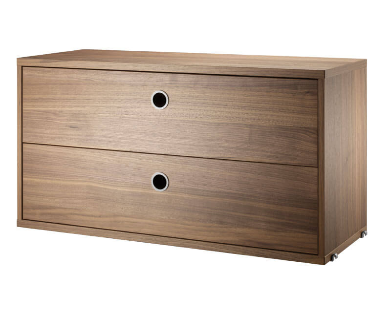 String Lådor 78x30  Valnöt