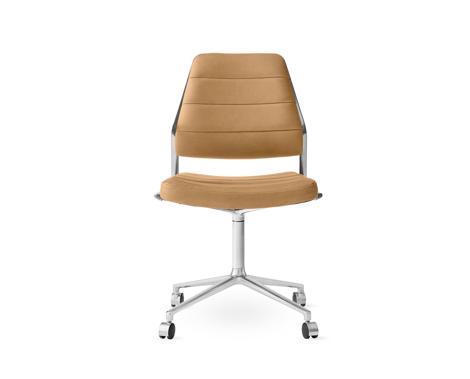 Vipp-454-Swivel-Chair-Camel-Leather-Castors