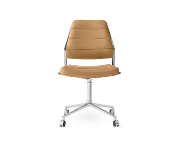Vipp-454-Swivel-Chair-Camel-Leather-Castors