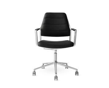 Vipp-455-Plus-Swivel-Chair-Black-Leather-Castors