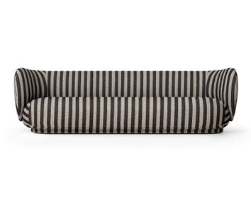 Rico Soffa 4-sits i tyget Louisiana Sand/Black