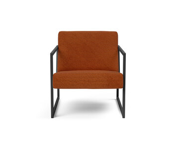 Vikko Fåtölj med armstöd i tyget 597 Corduroy Burnt Orange