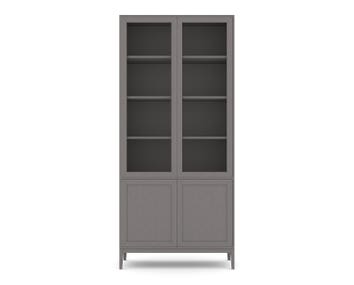Edge 2.0 Vitrinskåp 4 Dörrar Grey