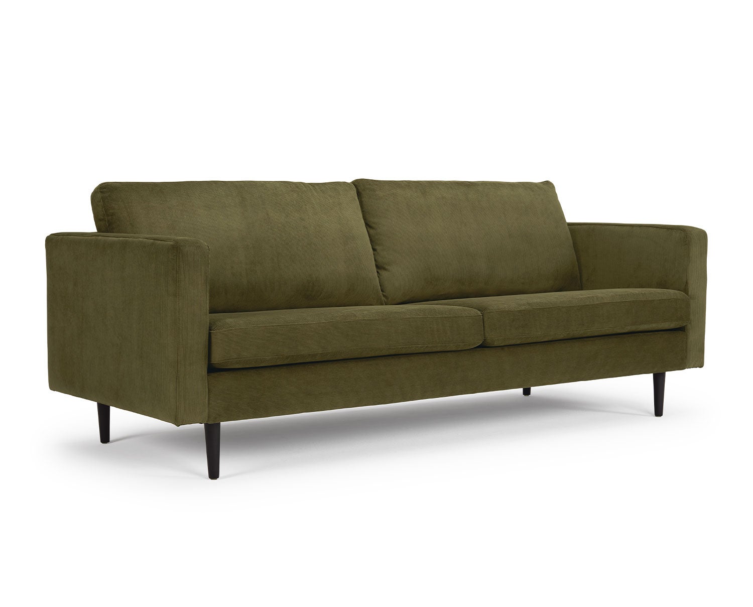 Obling 3-sitssoffa, klädd i Cordufine 316 Pine Green