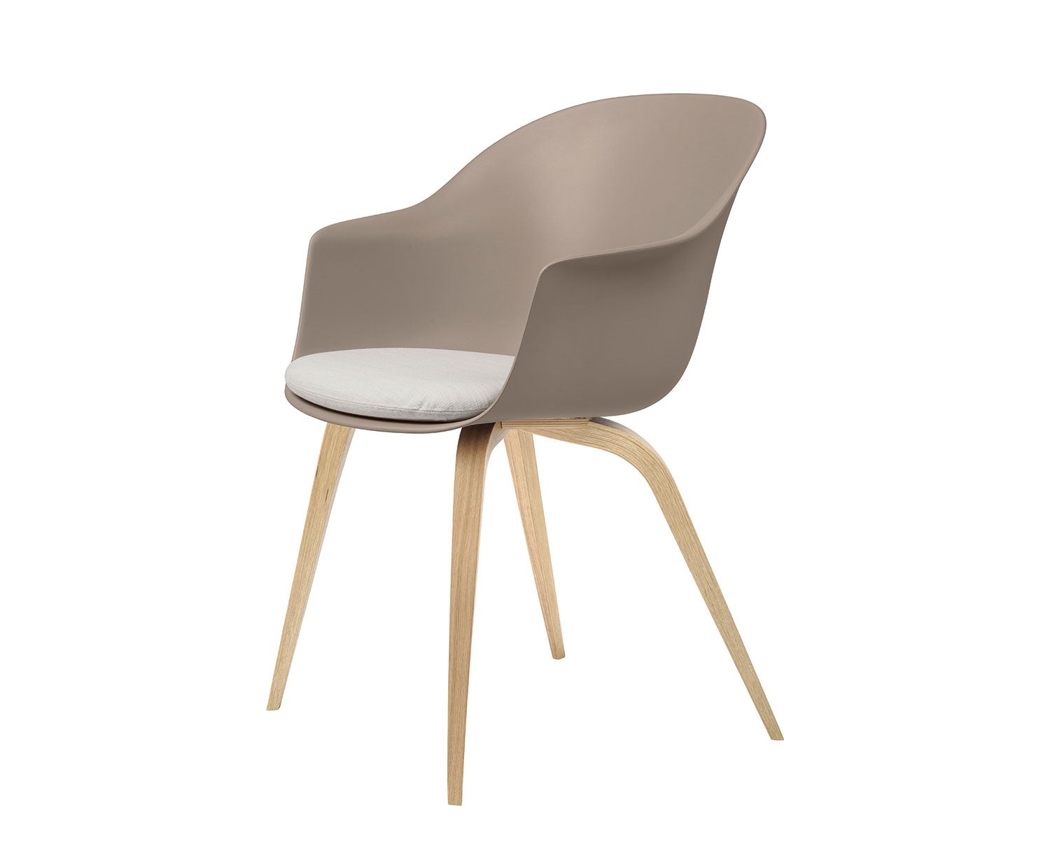 Bat Stol i plast med kudde och träben