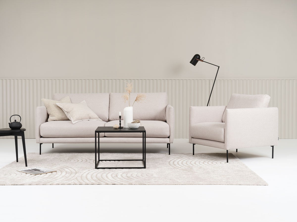 Heaven Soffa 3-Sits och Heaven Fåtölj i vardagsrum