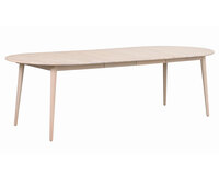 Tyler matbord ovalt 170+40+40 cm i vitpigmenterad ek