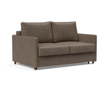 Neah Bäddsoffa 140 med Slim armstöd i tyget 411 Esina Cedar Brown