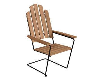 Grythyttan-A3-Sun-Lounger-Teak-Black