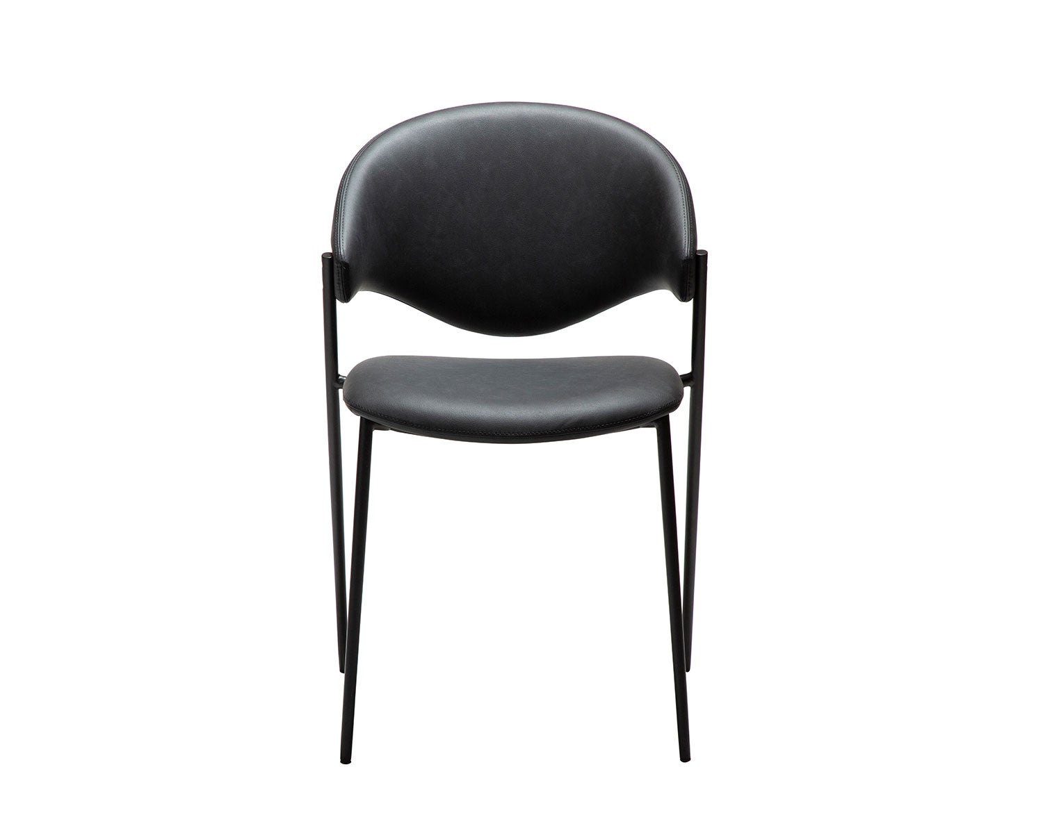 Zone stol i Raven Black konstläder framifrån