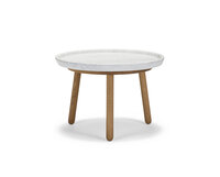 Soffbordet Tureen. Diameter 52 centimeter, höjd 36 centimeter. Skiva i Carrara. 