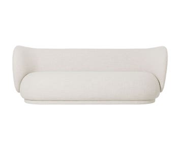 Rico Soffa 3-sits i tyget Bouclé Off-White