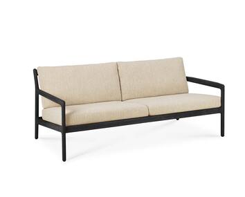 Jack utomhussoffa till din uteplats! Tillverkad i svartbetsad teak med dynor i Natural från Ethnicraft.