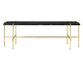 TS Console low i mässing/ svart marmor