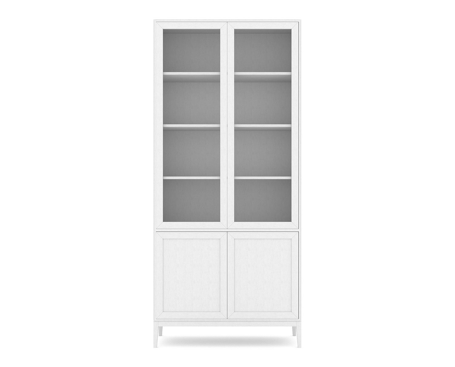 Edge 2.0 Vitrinskåp 4 Dörrar White