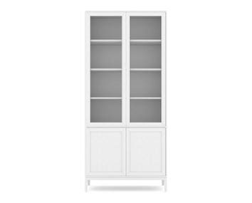 Edge 2.0 Vitrinskåp 4 Dörrar White