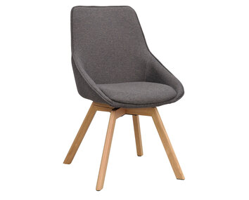 Alison stol i mörkgrått tyg, ekben