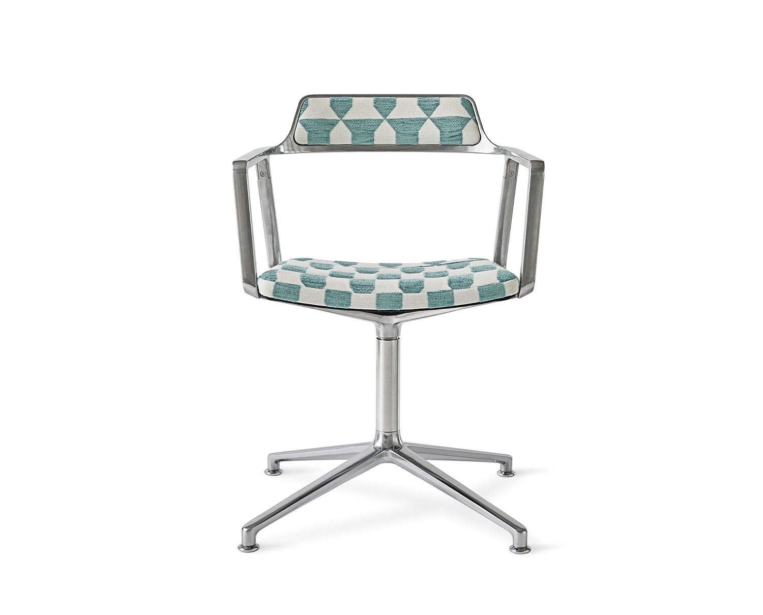 Vipp 452 Swivel Chair i tyget Lagrasse med stativ i polerat aluminium