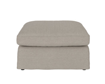 Peyton Fotpall i tyget Ursula 491 Ljusgrå