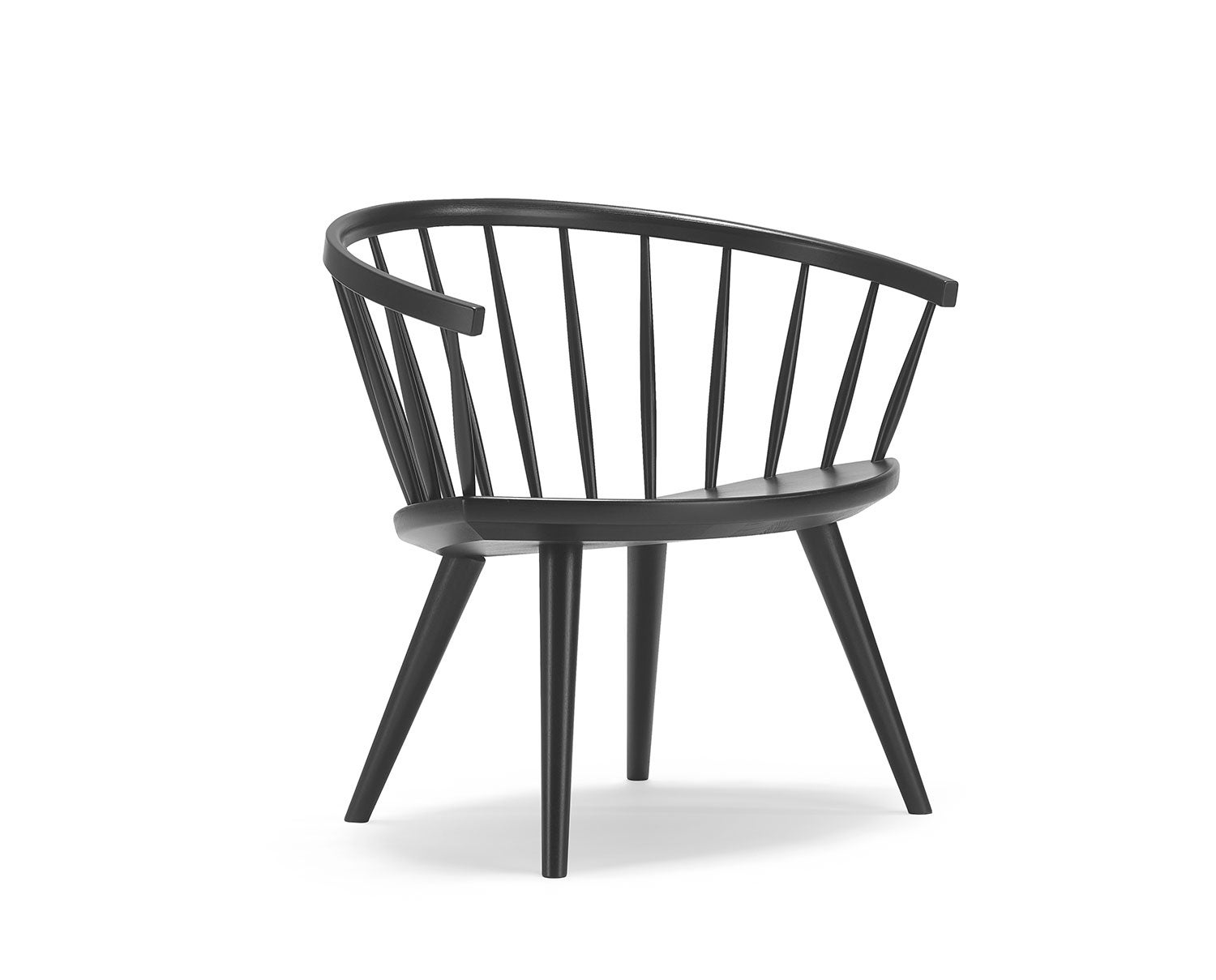 Arka loungestol i björk, svart 52 | StolAB