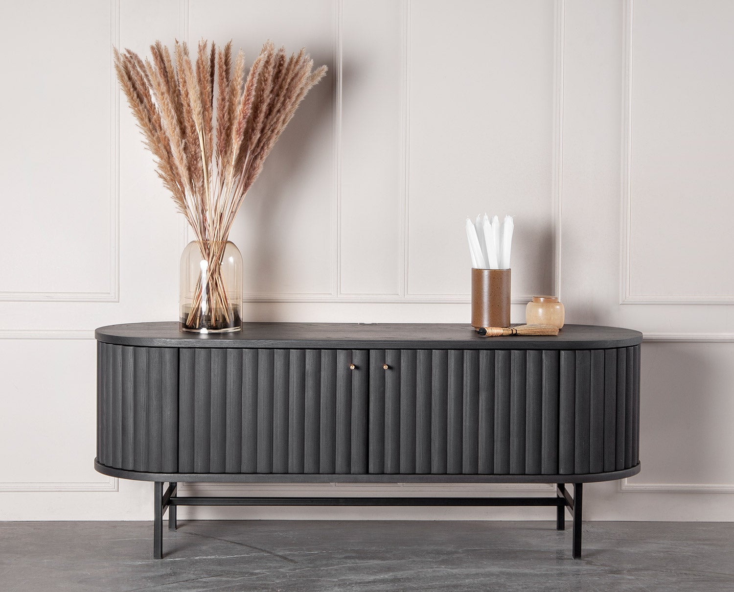 Velvet HIFI mediabänk / tv bänk i massiv ek eller ask | Kristensen Kristensen