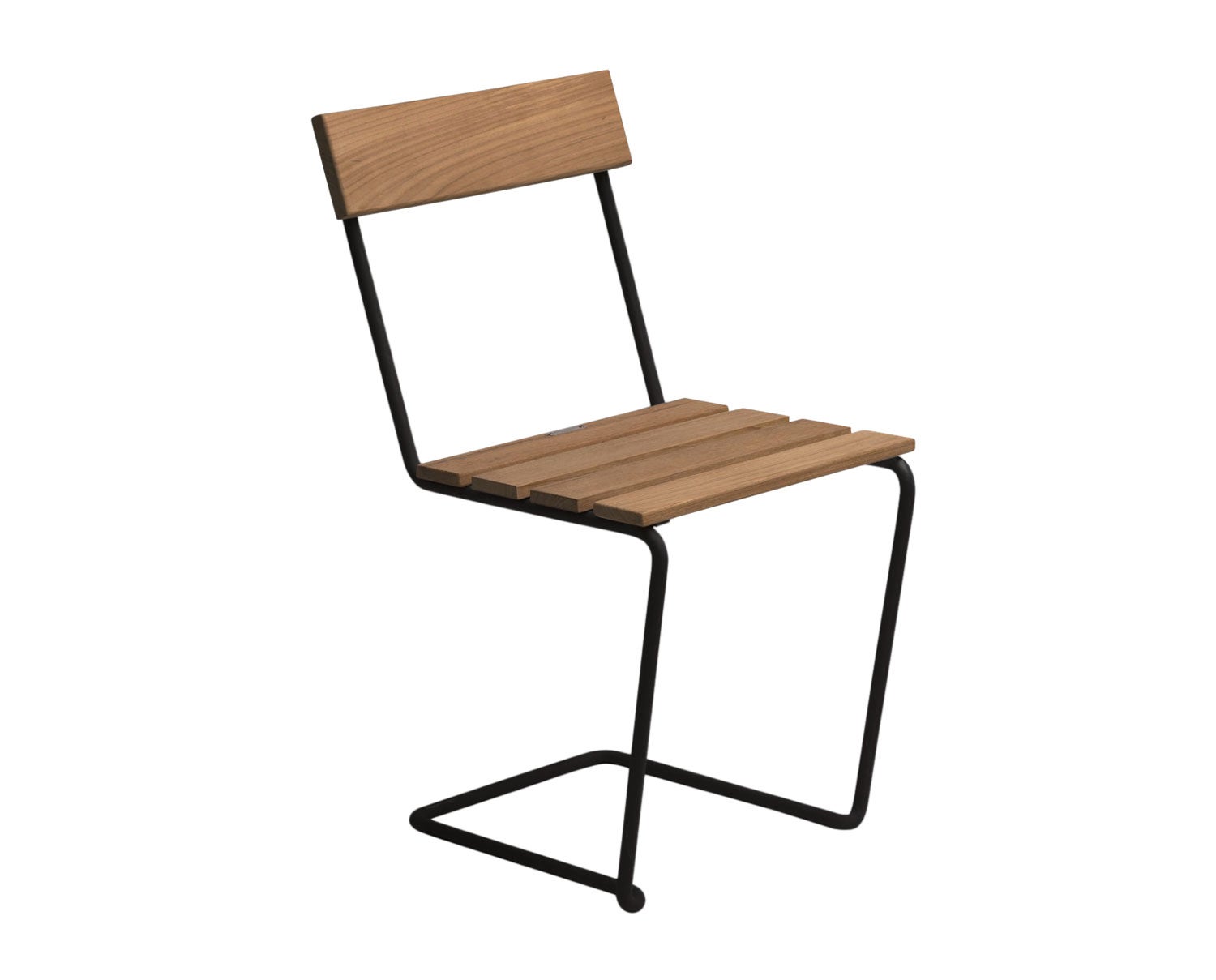 Stol 1 i teak med svart stativ