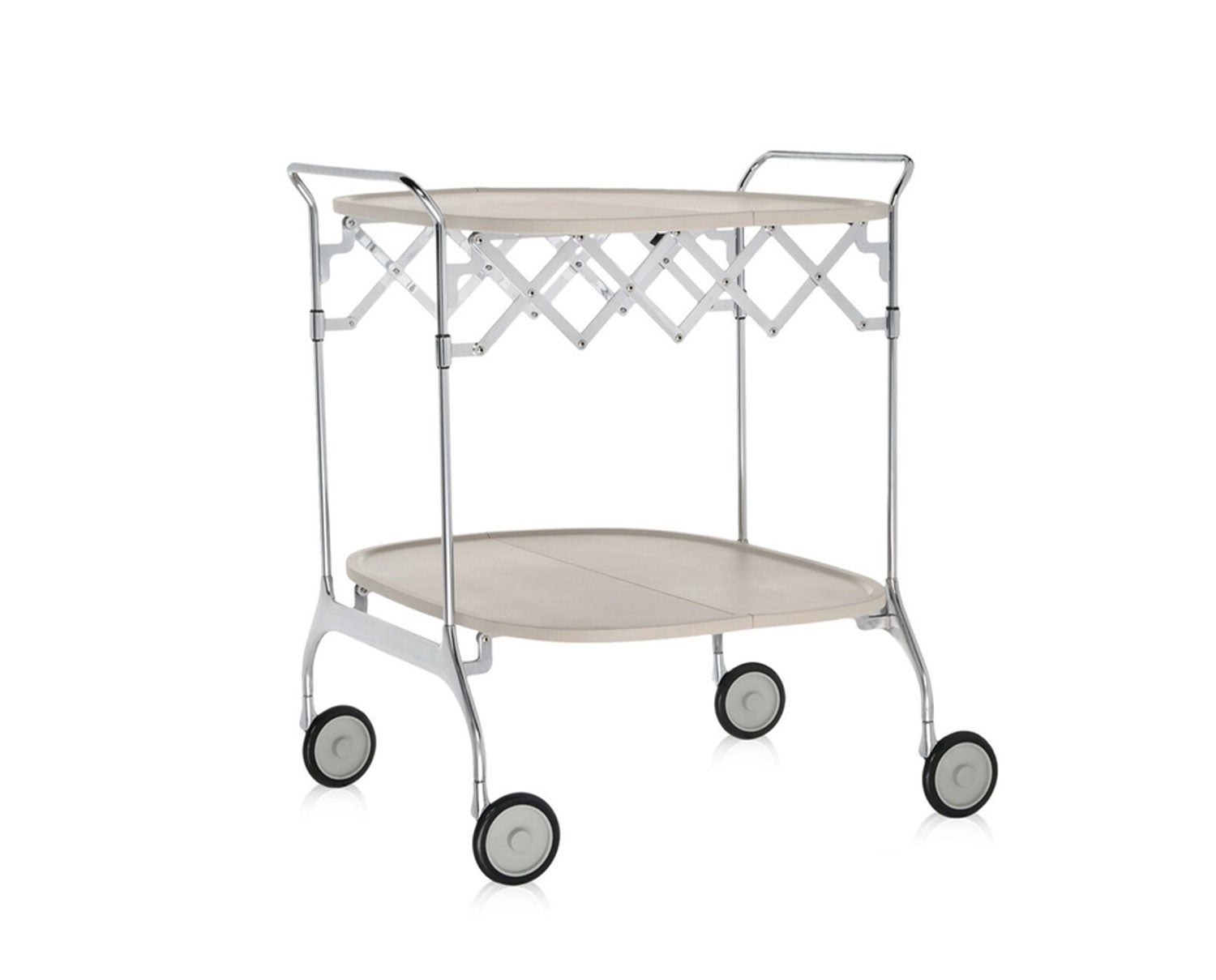 Kartell-Gastone-Serving-Trolley-Cream-Chrome-1