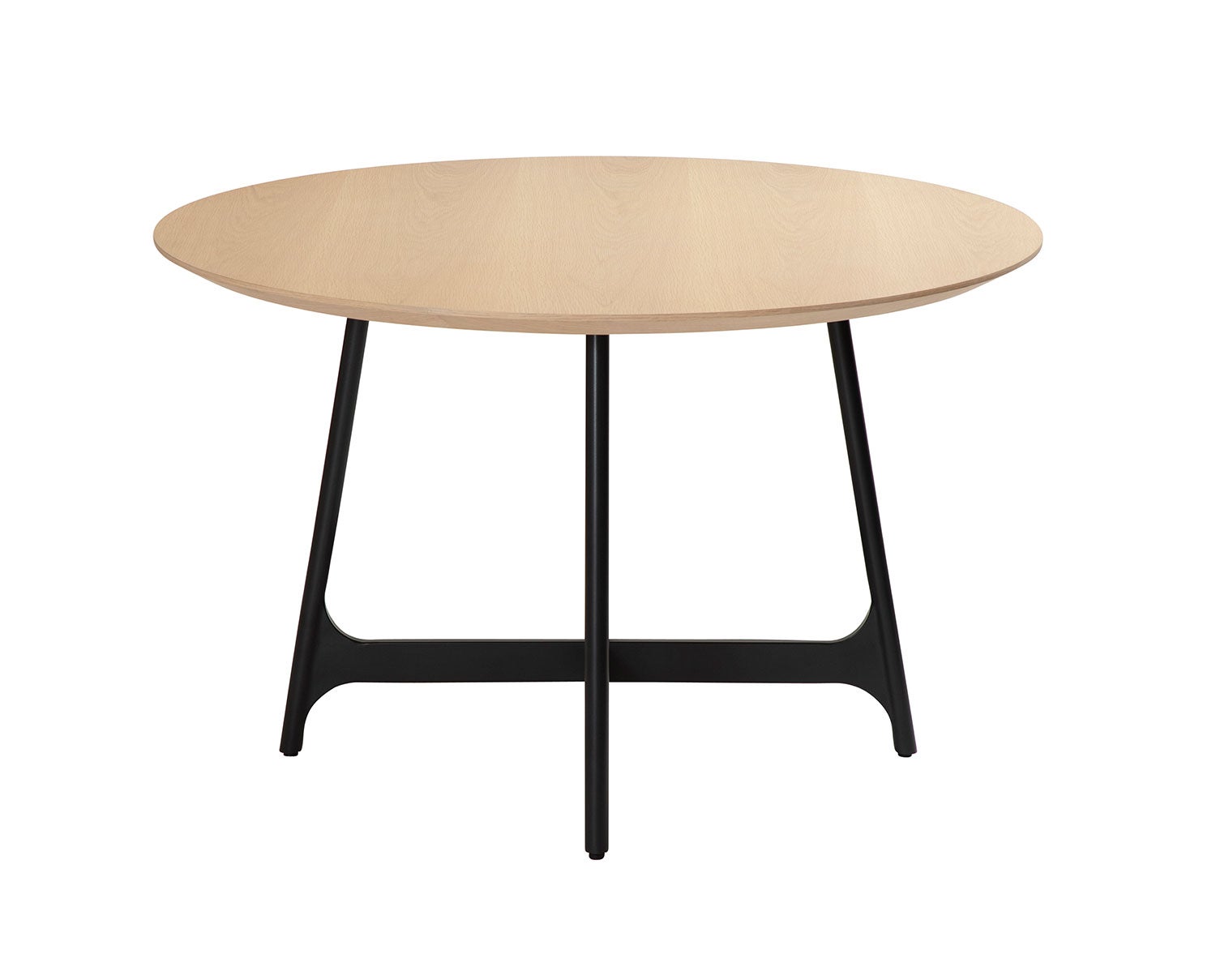 Ooid Matbord Runt Vitpigmenterad Ek