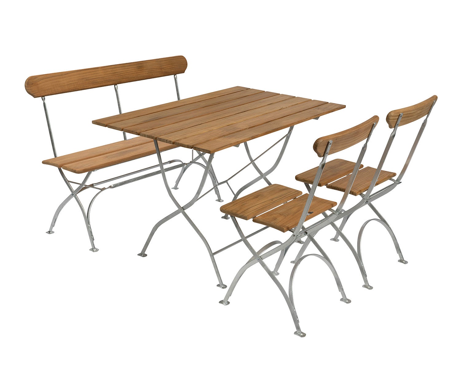 Bryggeribord + Bryggerisoffa + 2 st Bryggeristol Trädgårdsgrupp i teak