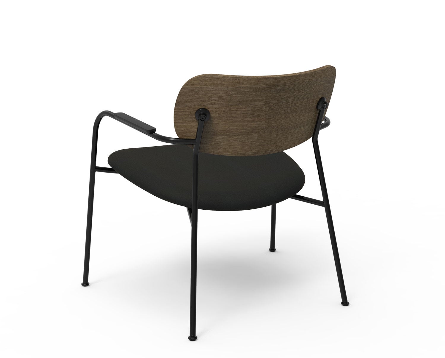 Scope loungefåtölj med sits i tyg och rygg i rökt ek från Andersen Furniture