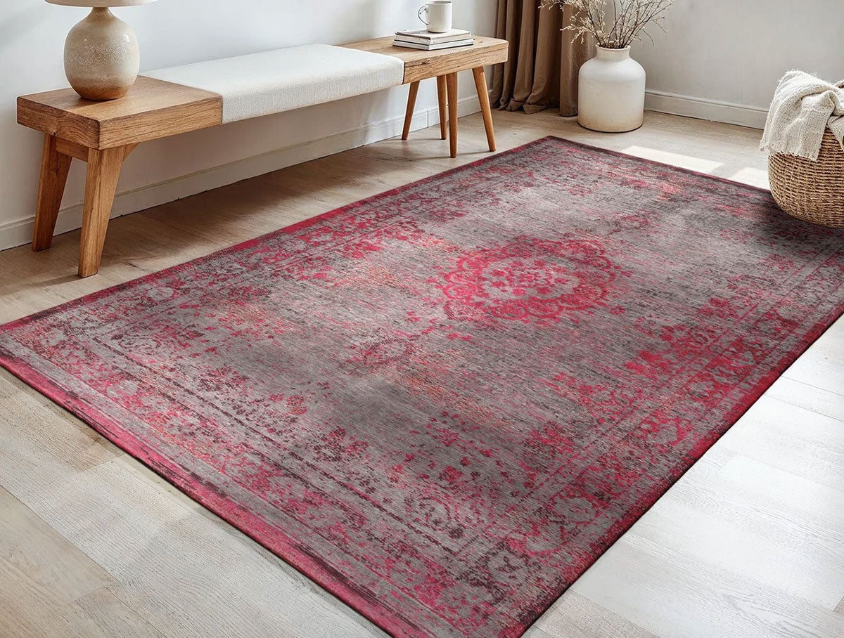 Louis-De-Poortere-Medallion-Rug-Pink-Flash-Lifestyle
