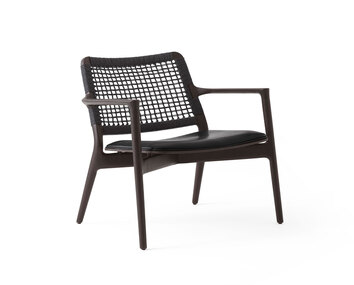 Vipp Cabin 488 Lounge Chair i Dark Oak | Black Leather